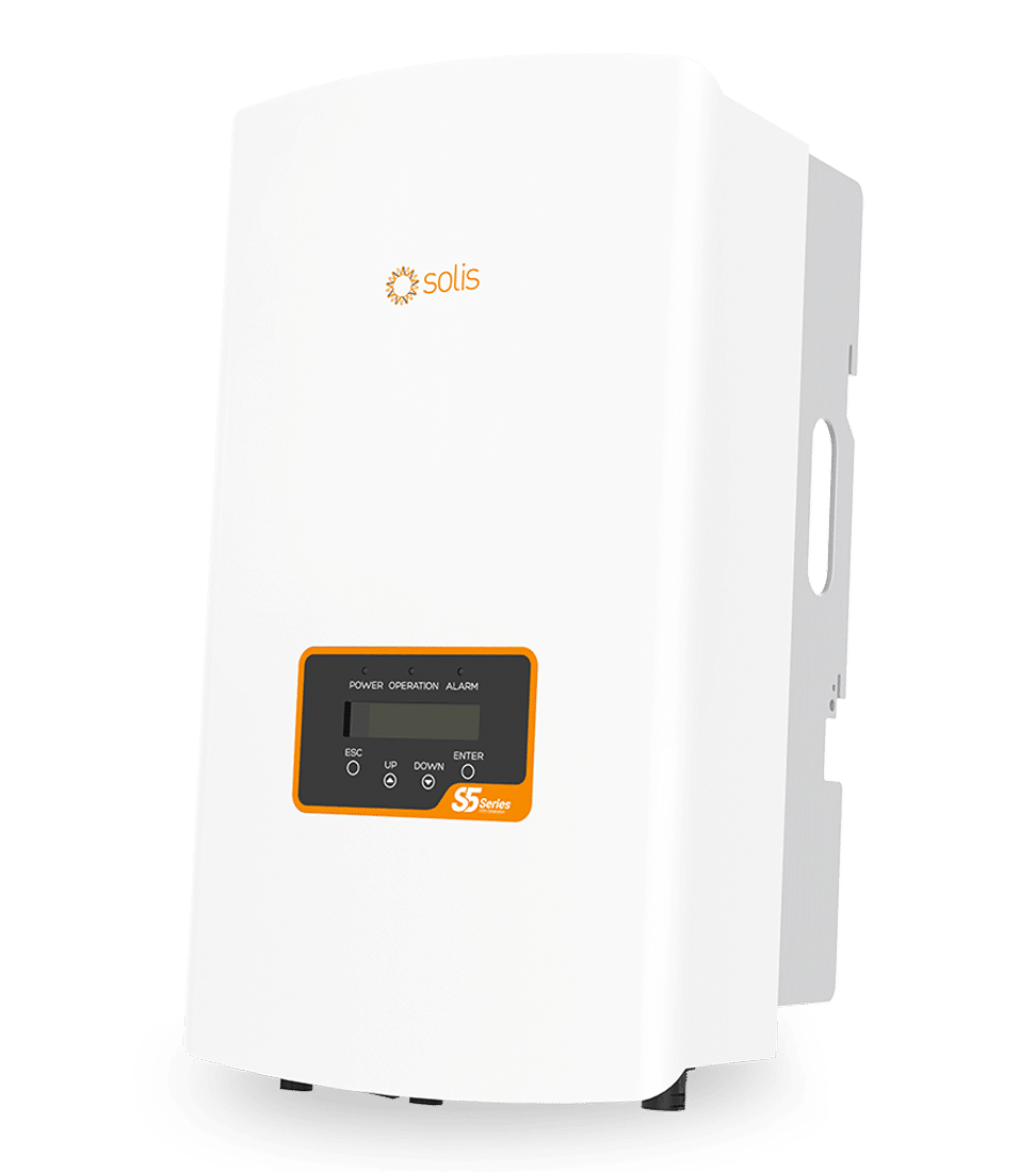 A solar inverter on a white background.
