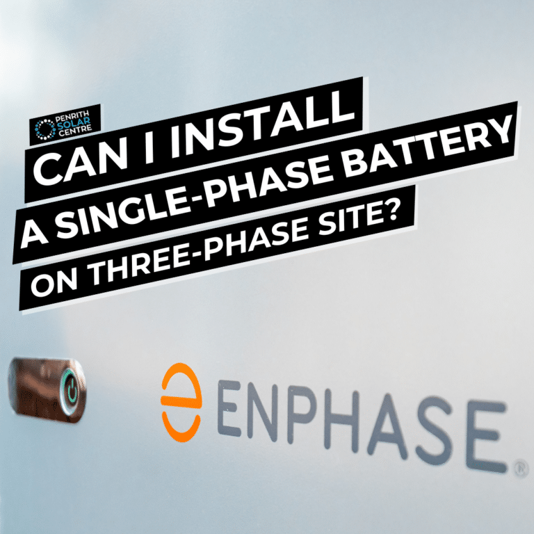 Text overlay with an electrical question against a background with a logo and battery.